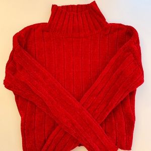 Shein red sweater